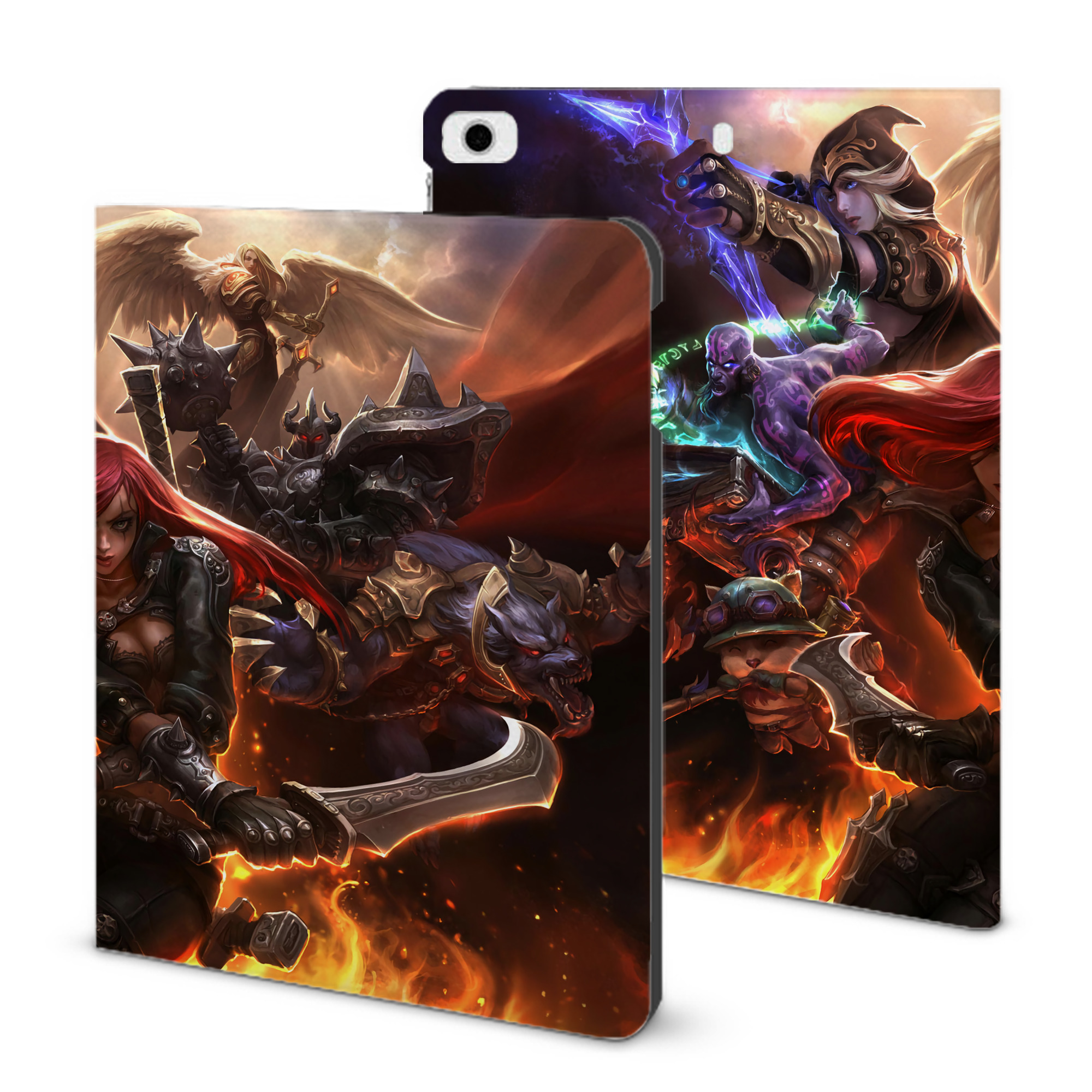 （画像用） リーグ・オブ・レジェンド League of Legends LOL IPad ケース ブック型 PUレザー TPU 耐衝撃 軽量 薄型 ペン収納なし 全面保護 IPad 各モデル対応